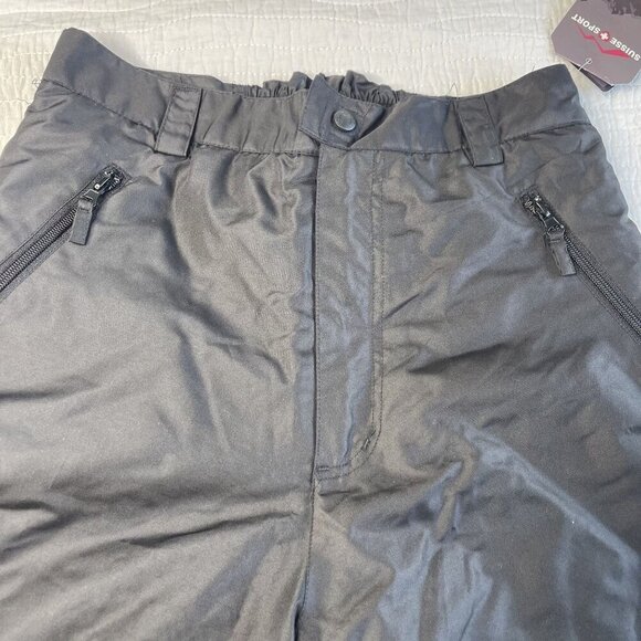 NEW Suisse Sport Snow Ski Snowboard Pants SZ 14 Youth Black Unisex - Picture 6 of 12